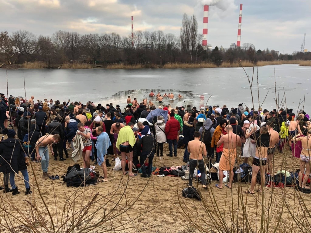 Poświęcenie wody w warszawskim jeziorze